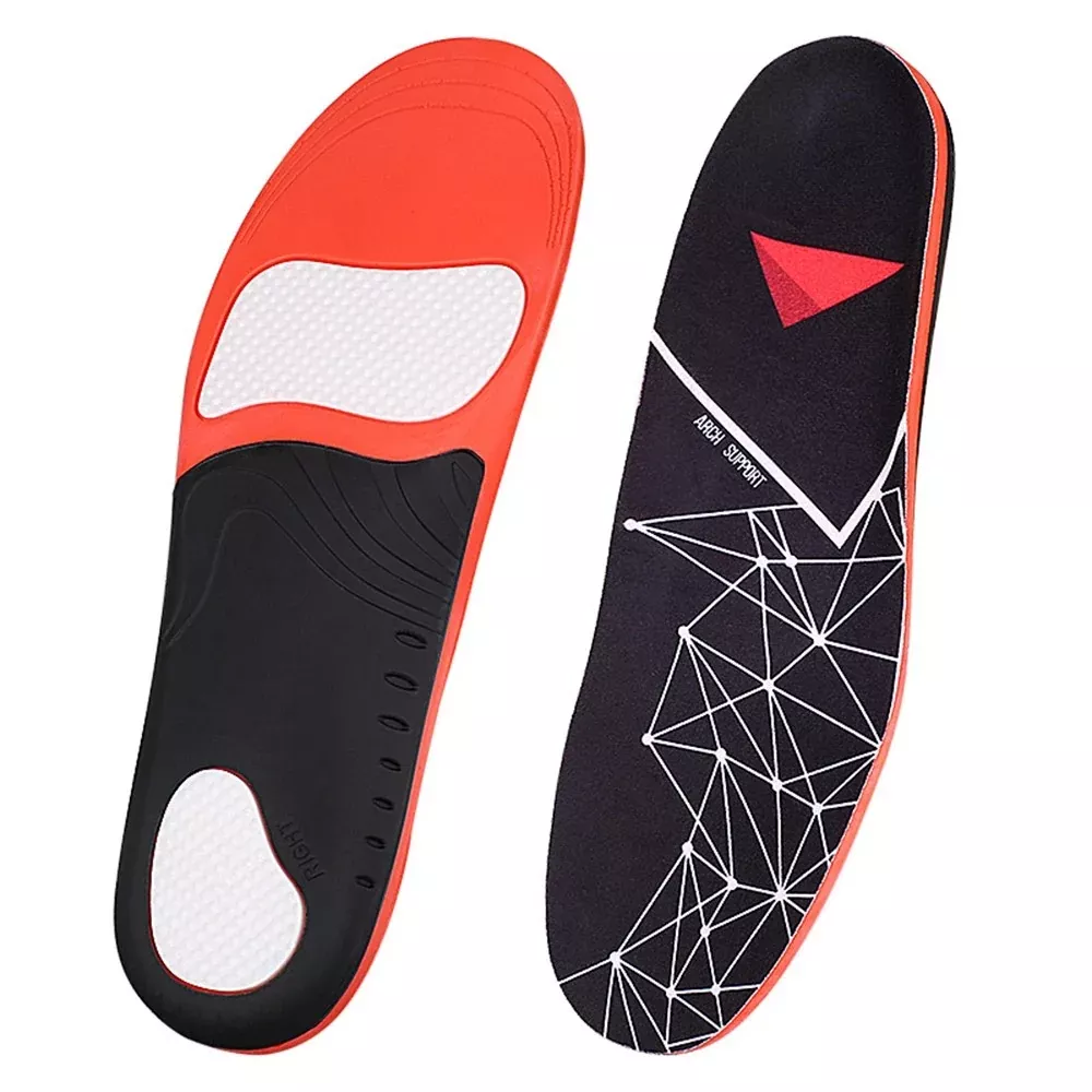 068 1 Pair Plantar Fasciitis High Arch Support Insoles Arch Support Shoe Inserts for Flat Feet, Size L