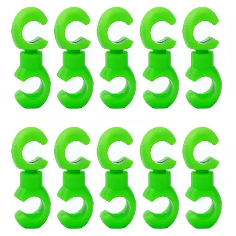 08DI0003 10Pcs Bike Cable Clips Bicycle Brake Cable Clips Rotating S Shape Hook MTB Brake Gear Housing Fixing Holder