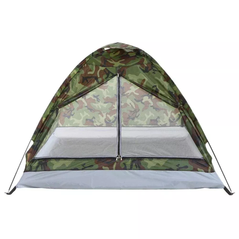 1/2 Person Camping Tent Beach Tent Single Layer Tent Portable Camouflage Polyester PU1000mm Camping Hiking Outdoor Tent