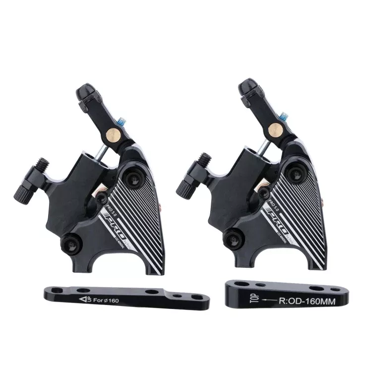 1 Pair IIIPRO Flat Mount Road Calipers Bilateral Brakes, Black, Red, Blue, Gold