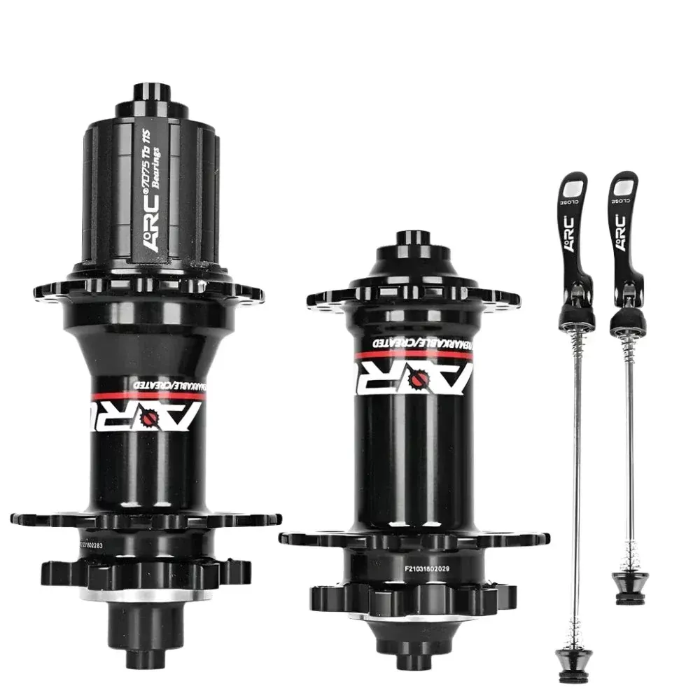 1 Pair MTB Bike Hub Front Rear HG 8-11 Speed 4 Claws 36 Holes Disc Brake Hubs with Quick Release Lever