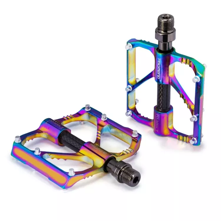 1 Pair PROMEND Three Peilin Bearing Aluminum Alloy CNC Bicycle Colorful Pedal, PD-M86CY, PD-R87CY