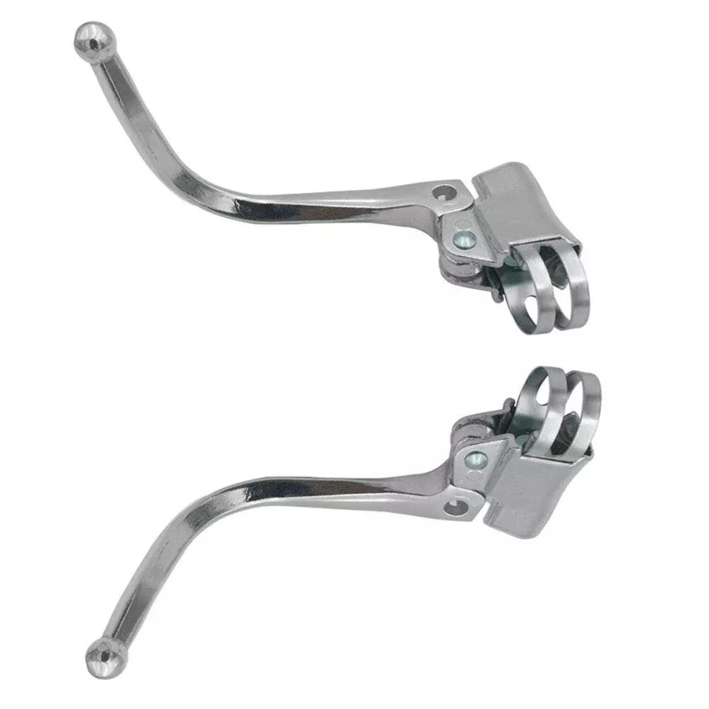 1 Pair Universal Full Aluminum Alloy Bicycle Brake Handle Mountain Road Bike Brake Lever 22-24mm Diameter