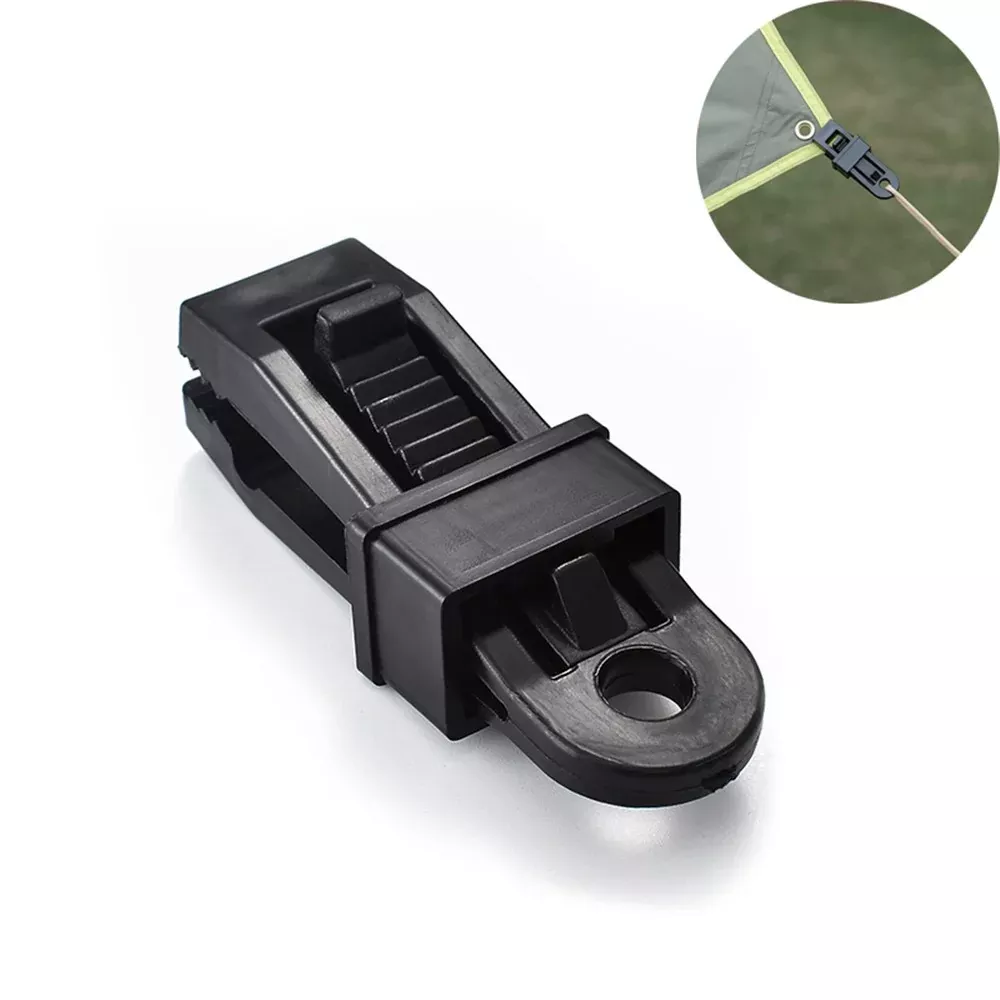 10Pcs/Set Awning Clamp Tent Trap Clip Tighten Lock Grip for Outdoor Camping Farming