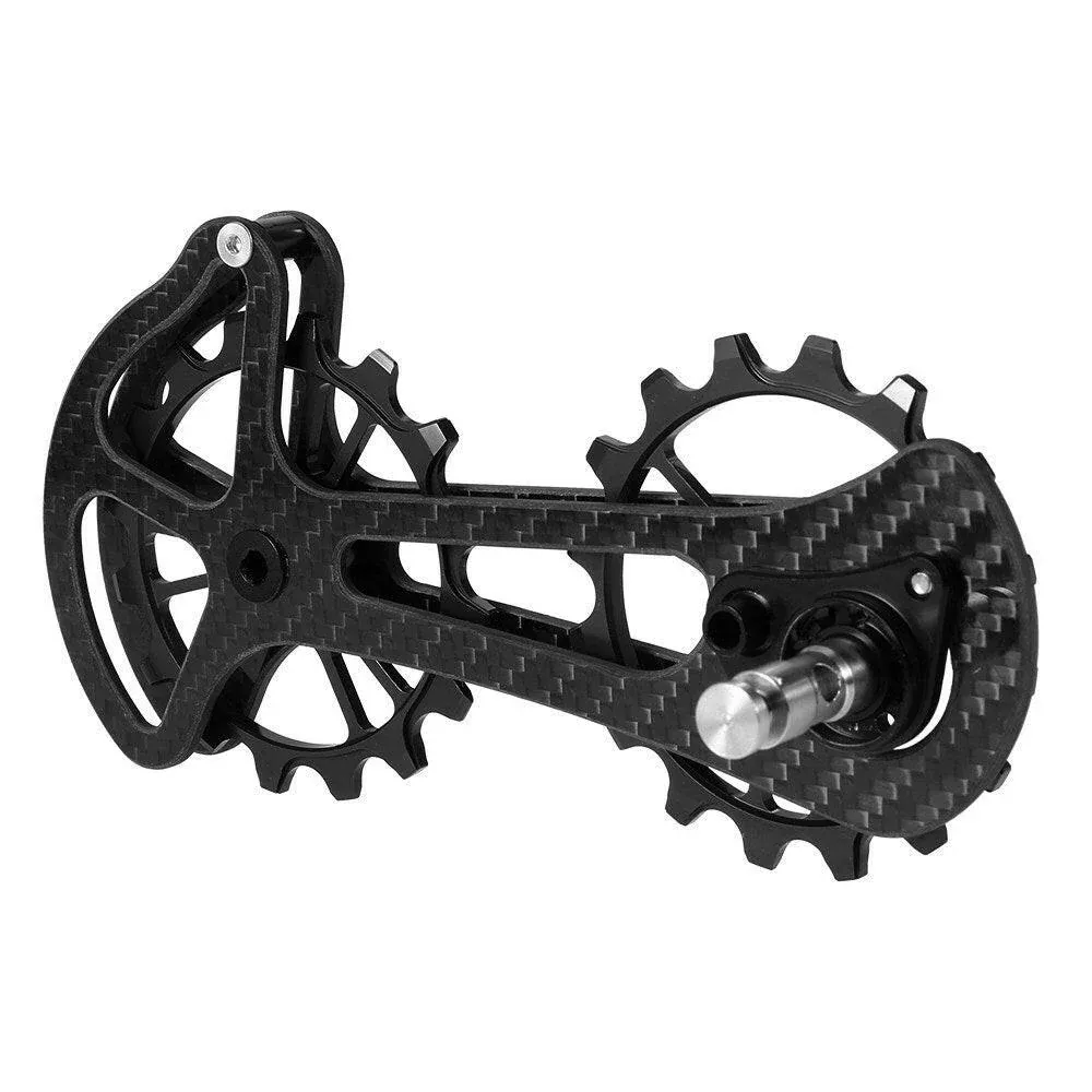 16T Bicycle Bike Ceramic Bearing Jockey Pulley Wheel Set Carbon Fiber Rear Derailleurs Guide Bicycle Parts for Shimano 5800/5700/4600/4700/105