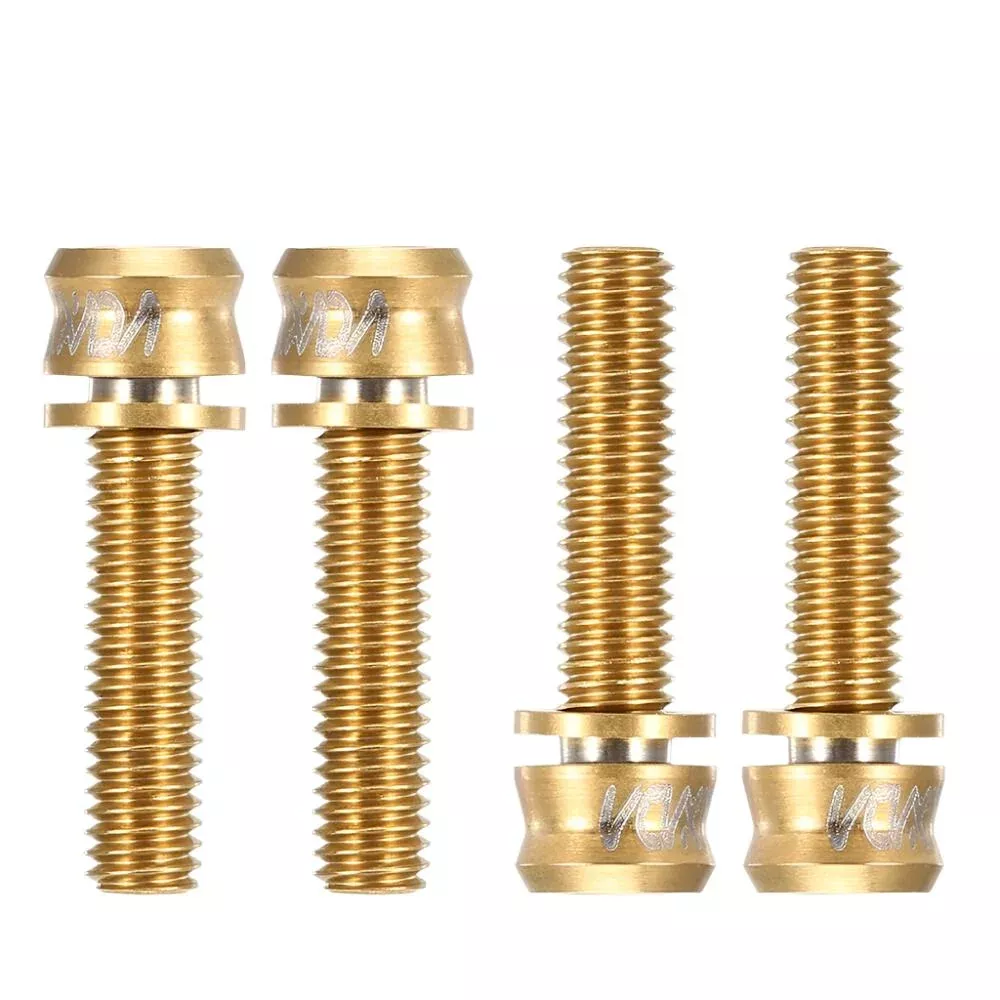4PCS Bicycle Bike Stem Screws Hex Bolts Ultralight Cycling Titanium Alloy Fixing Screws Accessories