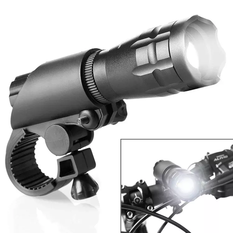 5W Mountain Bike Headlight Charging Zoom Glare Waterproof Flashlight (Set Seven), Set Seven