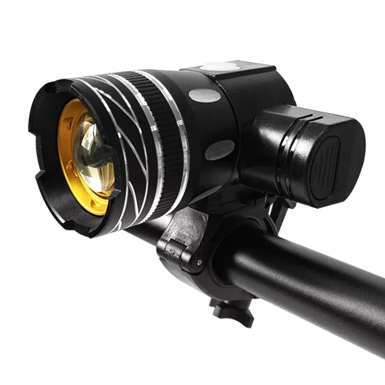 7602 LED USB Charging Telescopic Zoom Bicycle Front Light, Specification:, Headlight, Headlight + 928 Taillight, Headlight + 056 Taillight, Headlight + Gem Lamp, Headlight +11034 Taillight, Headlight + 918 Taillight, 2 Headlight + 056 Taillight