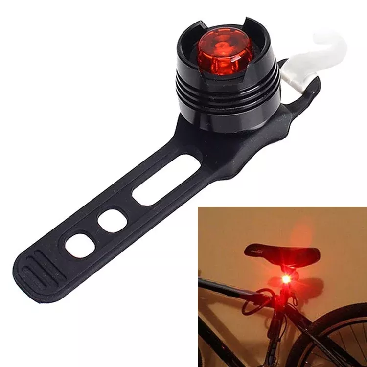 Aluminum Bicycle Cycling Front Rear Tail Helmet Red White LED Flash Lights Safety Warning Lamp Cycling Caution Light Waterproof, White Light White Case, Red Light Black Case, White Light Black Case, Red Light Blue Case, White Light Blue Case...