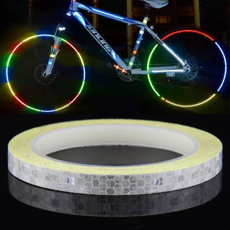 Bicycle Mountain Bike Motorcycle Sticker Car Contour Reflective Sticker Night Riding Reflective Sticker, 2 x 800cm