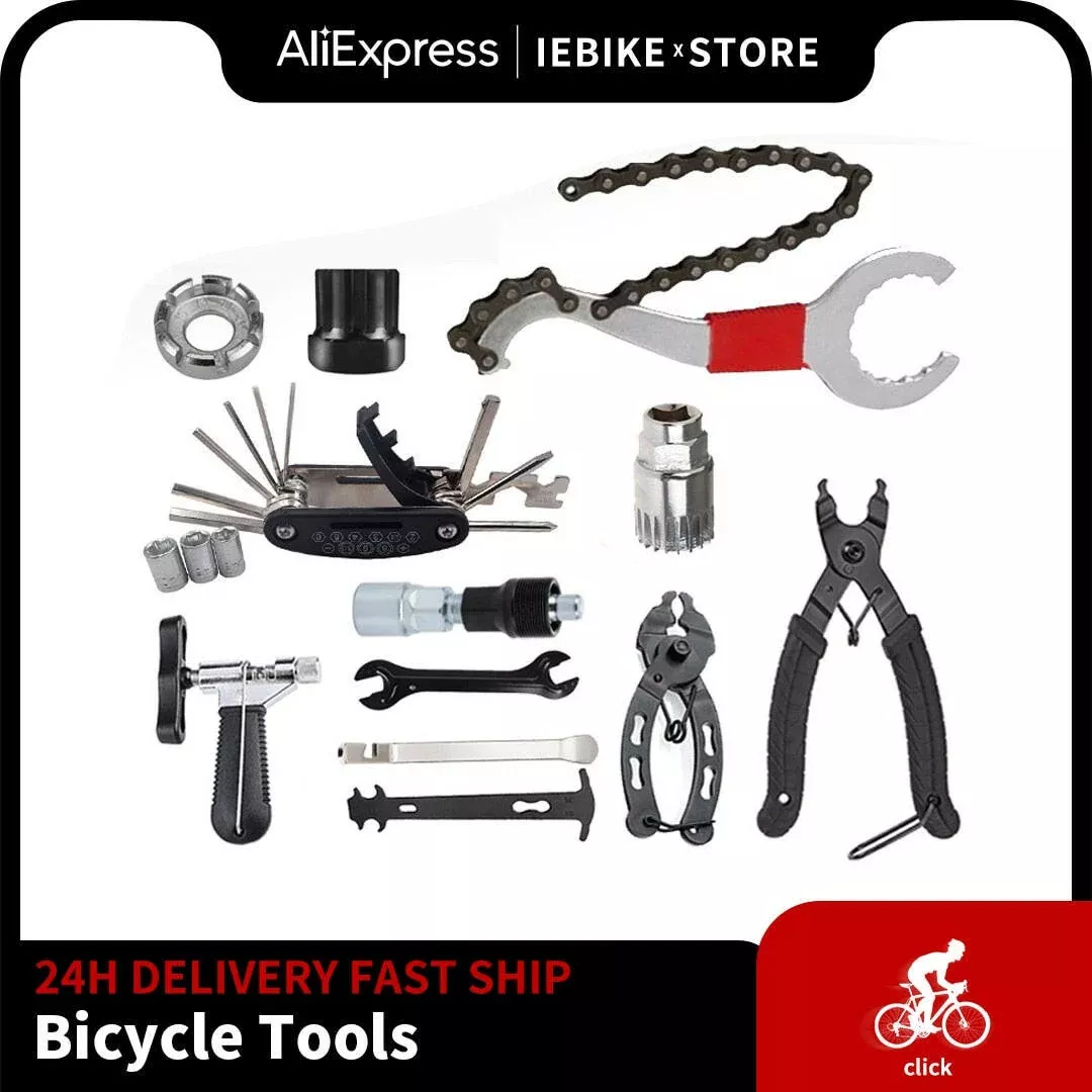 Bicycle Multitool Repair Tool Set Kit Remover Freewheel Crank Puller Spoke Nipple Wrench Spanner Chain Breaker Bicycle Tools MTB