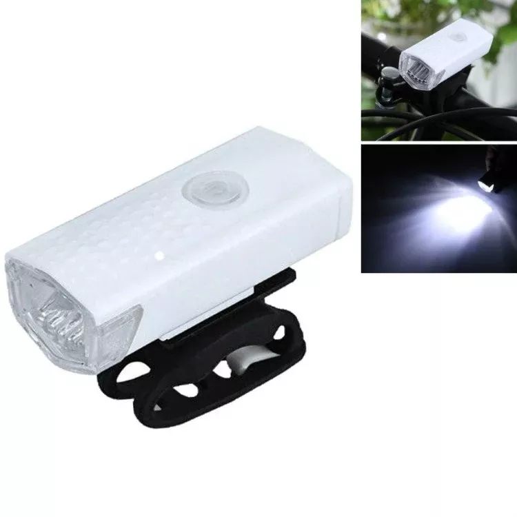 Bicycle USB Charging Headlight Lighting Cycling Equipment, 2255 Light (White), 2255 Light+Ruby Taillight (White), 2255 Light+928 Red Taillight (White), 2255 Light+928 Red Taillight (Black)