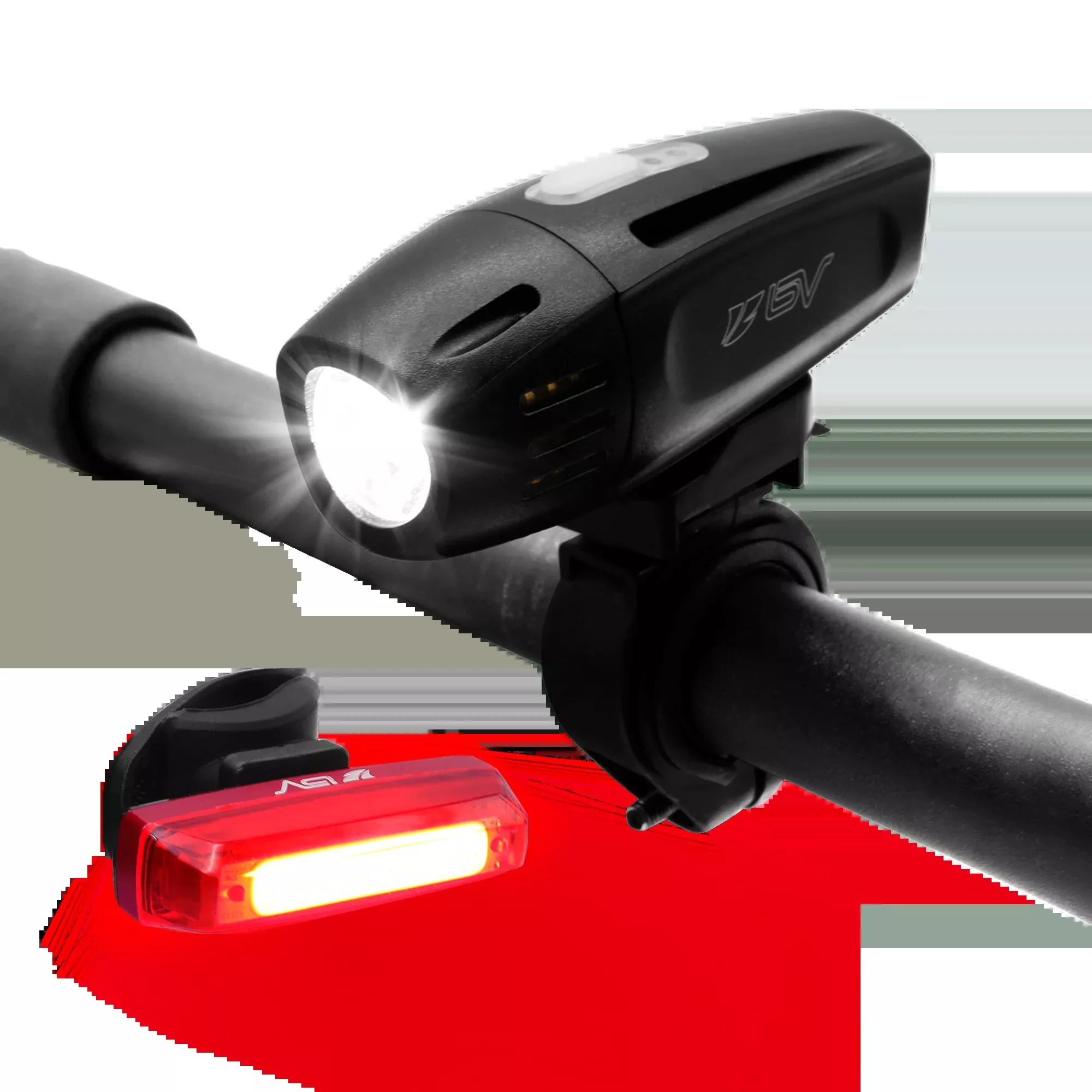 BV 300 Lumen Rechargeable Bike LED Headlight Set, IP44 Water Resistant | BV-L819