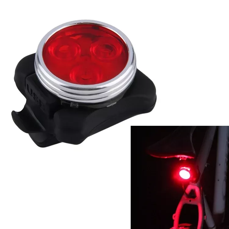 COB Lamp Bead 160LM USB Charging Four-speed Waterproof Bicycle Headlight / Taillight Set,Red Blue Light Dimming 650MA, Red Blue Light Dimming