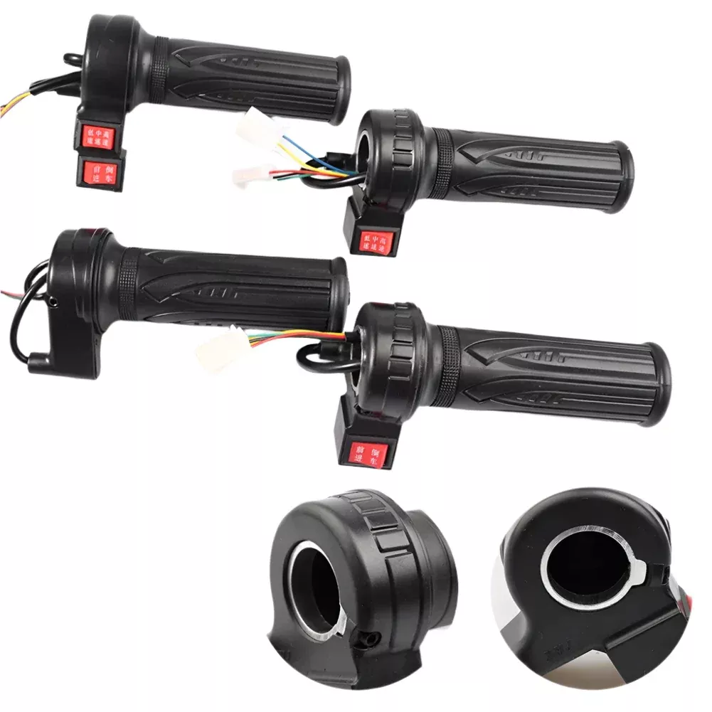 Electric Bike Bicycle Twist-Throttle Black High/Medium/Low Speed/Forward/Reverse Accelerator Cyclings Accessories