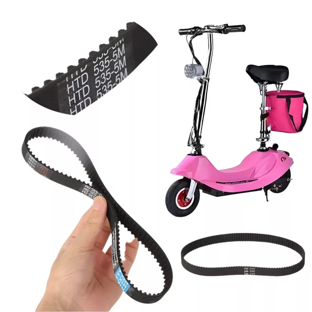 Electric Scooter for 3m 384 12 Transmission Belt Timing Belts HTD for 3m-384-12 5M-535-15 Rubber Black Drive Stripe E-scooter