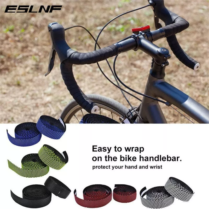 ESLNF Bike Handlebar Tape Silica Gel Road Bicycle Handle Bar Straps Breathable Anti-slip Cycling Racing Fixed Gear Belt