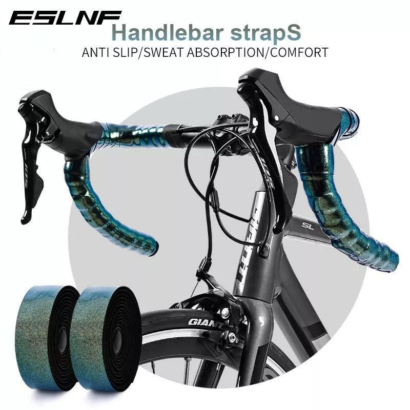 ESLNF Road Bicycle Handlebar Tape Gradient Color Bike Tapes EVA/PU Soft Anti-Vibration Handlebar Bar Tape Bike Accessories