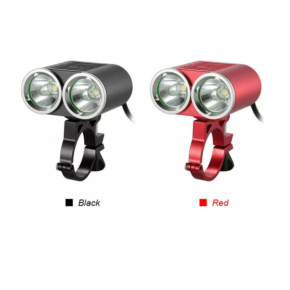 Front Handlebar USB Bike Light 2400 Lumens Powerful Super Bright LED Cycling Safety Flashlight Double Lights Bicycle Light Waterproof