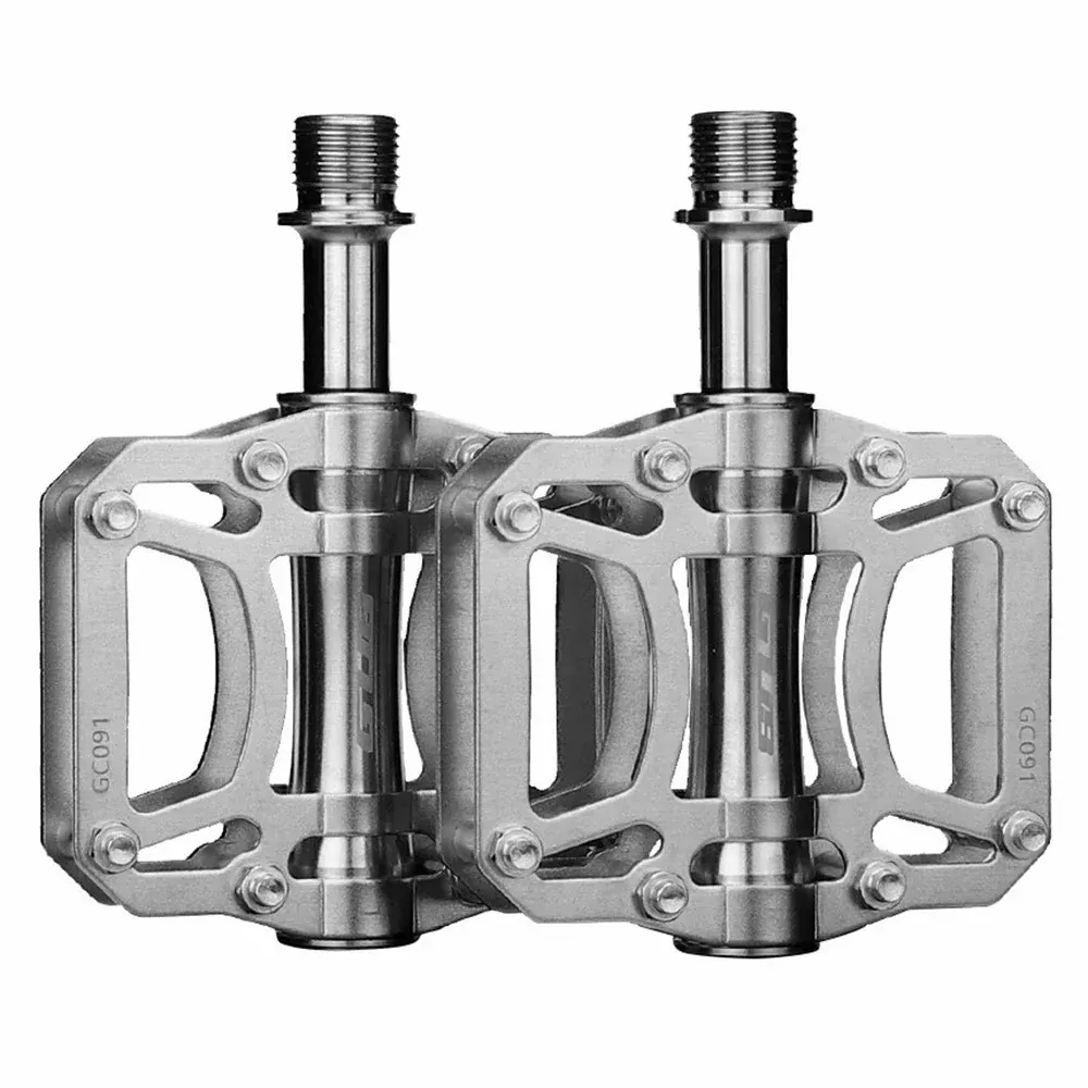 GUB GC091 1 Pair Mountain Road Bicycle Anti-Slip Pedals Titanium Alloy Hollow Out Cycling Pedals