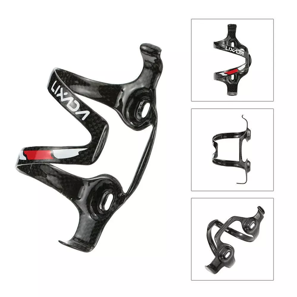 Lixada 30 Grams Side Entry Carbon Fiber Bicycle Bike Cycling Road Bike Mountain Bike Water Bottle Holder Cage