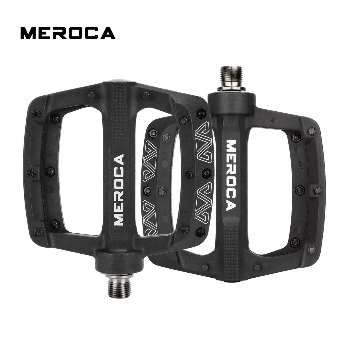 MEROCA 3-Bearing Bicycle Pedal Ultra-Light Nylon Fiber Mtb Pedal Widened Non-Slip Mountain Bike Pedal Cycling Accessories