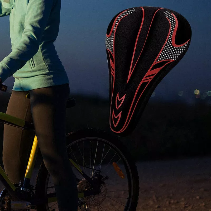 Mountain Bike 3D Cushion Cover Bicycle Cushion Bicycle Thickened Silicone Sponge Cushion Soft Saddle Equipment Accessories Seat