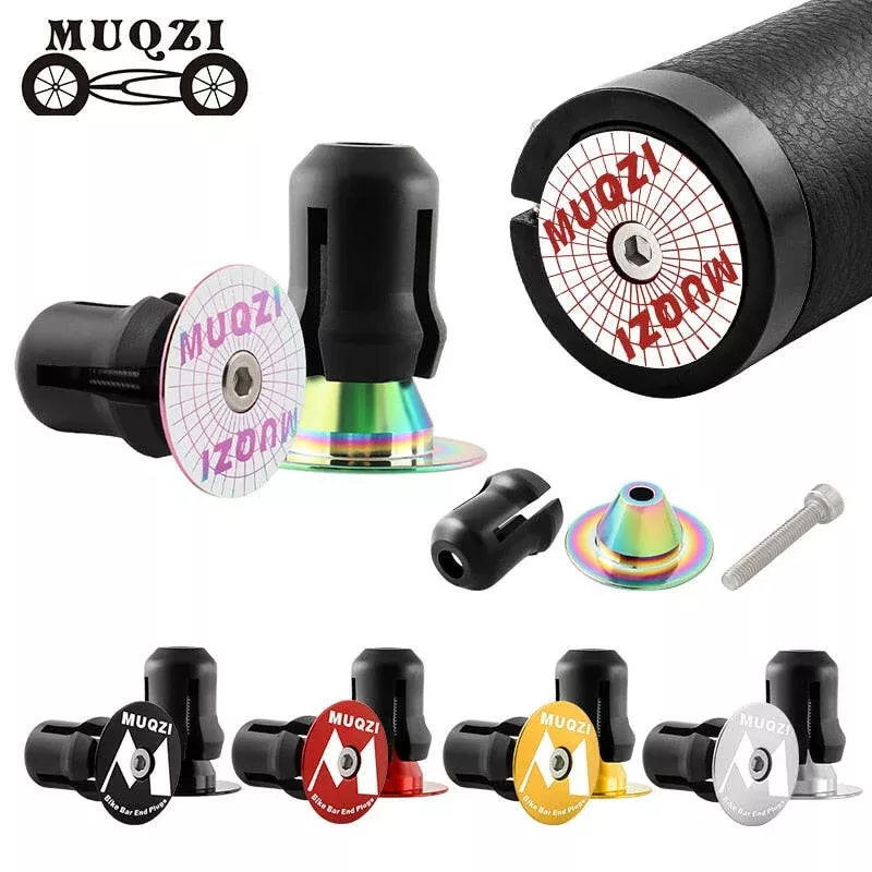 MUQZI Handlebar End Caps Bar End Plugs Aluminum Alloy MTB Road BMX Folding Bicycle Handlebar Plugs Bike Accessories