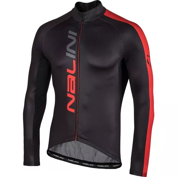 Nalini AHW LW Light Weight Jersey Black Red Long Sleeve Jersey S2 Closeout