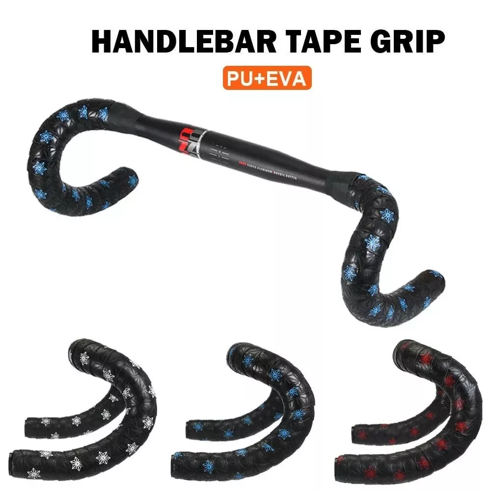 New Road Bicycle Bar Tape Two-Color Chrysanthemum Print HandleBar Tapes EVA/PU Soft Non-Slip Shock Breathable Road Bike Wrap Tap