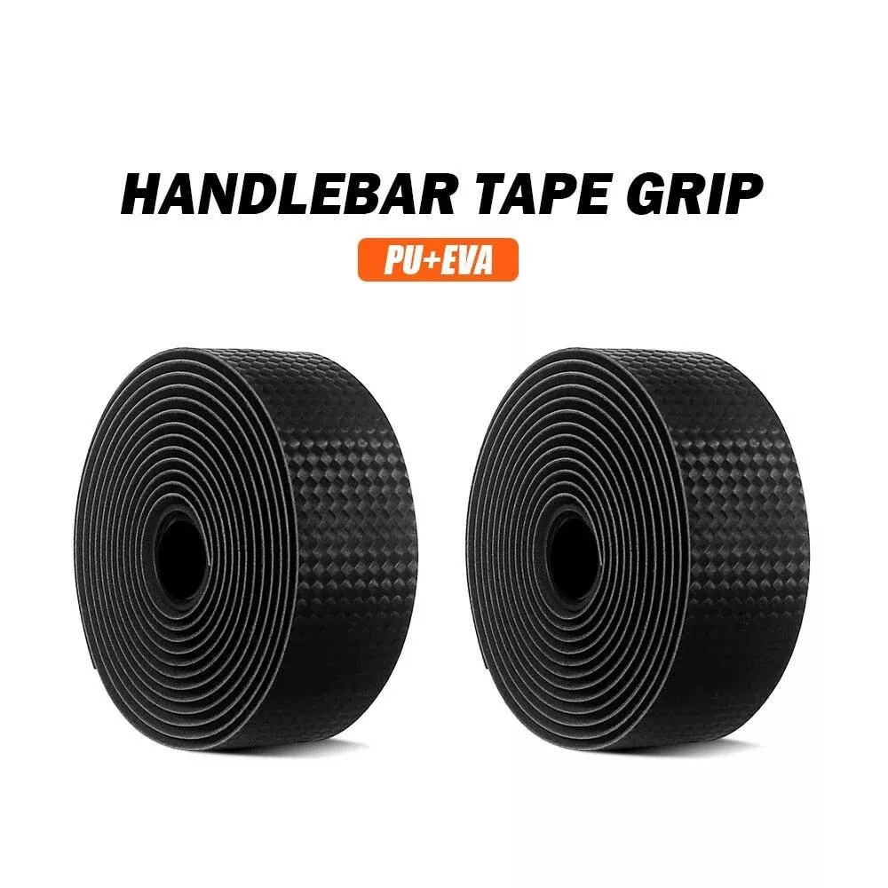 New Road Bike Tape Bicycle Handlebar Tapes 3K Carbon Woave PU/EVA Leather Breathable Sweat-Absorbing Shock-Proof Handlebar Tape