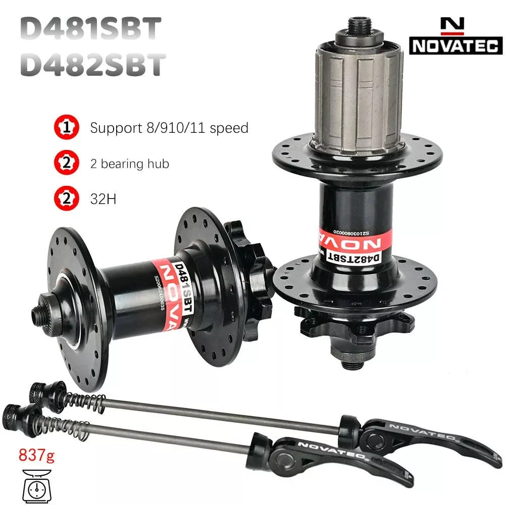 NOVATEC Bicycle Hubs Parts MTB Bike Hub 32 Holes 8 9 10 11 SpeedSealed Bearings D481SBT D482TSBT HG 11V Cassette