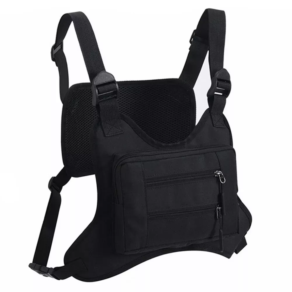 Outdoor Men Tactical Vest Bag Waterproof Polyester Multi-pockets Chest Bag