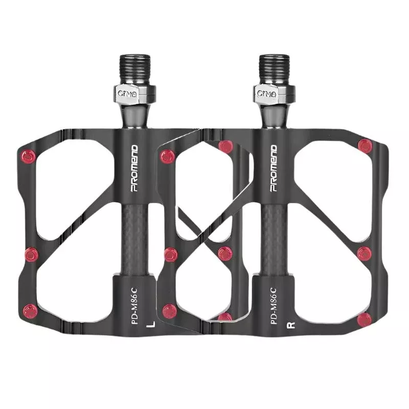 PROMEND Bike Pedals Quick Release Mtb Bicycle Pedals Anti-slip Ultralight Mountain Road Cycling Pedals Carbon Fiber 3 Bearings
