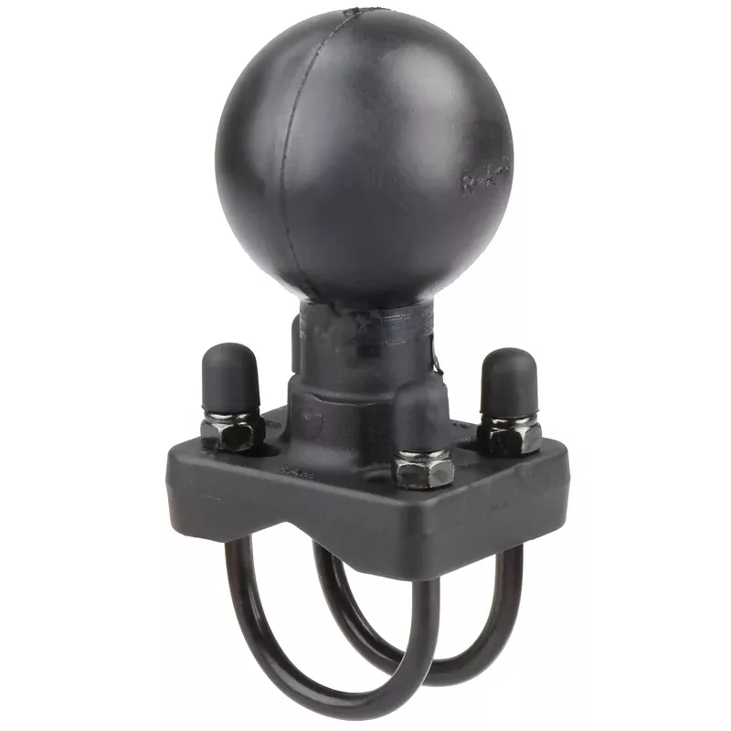 RAM Double U-Bolt Base with D Size 2.25" Ball for 1.25" - 1.5" Rails