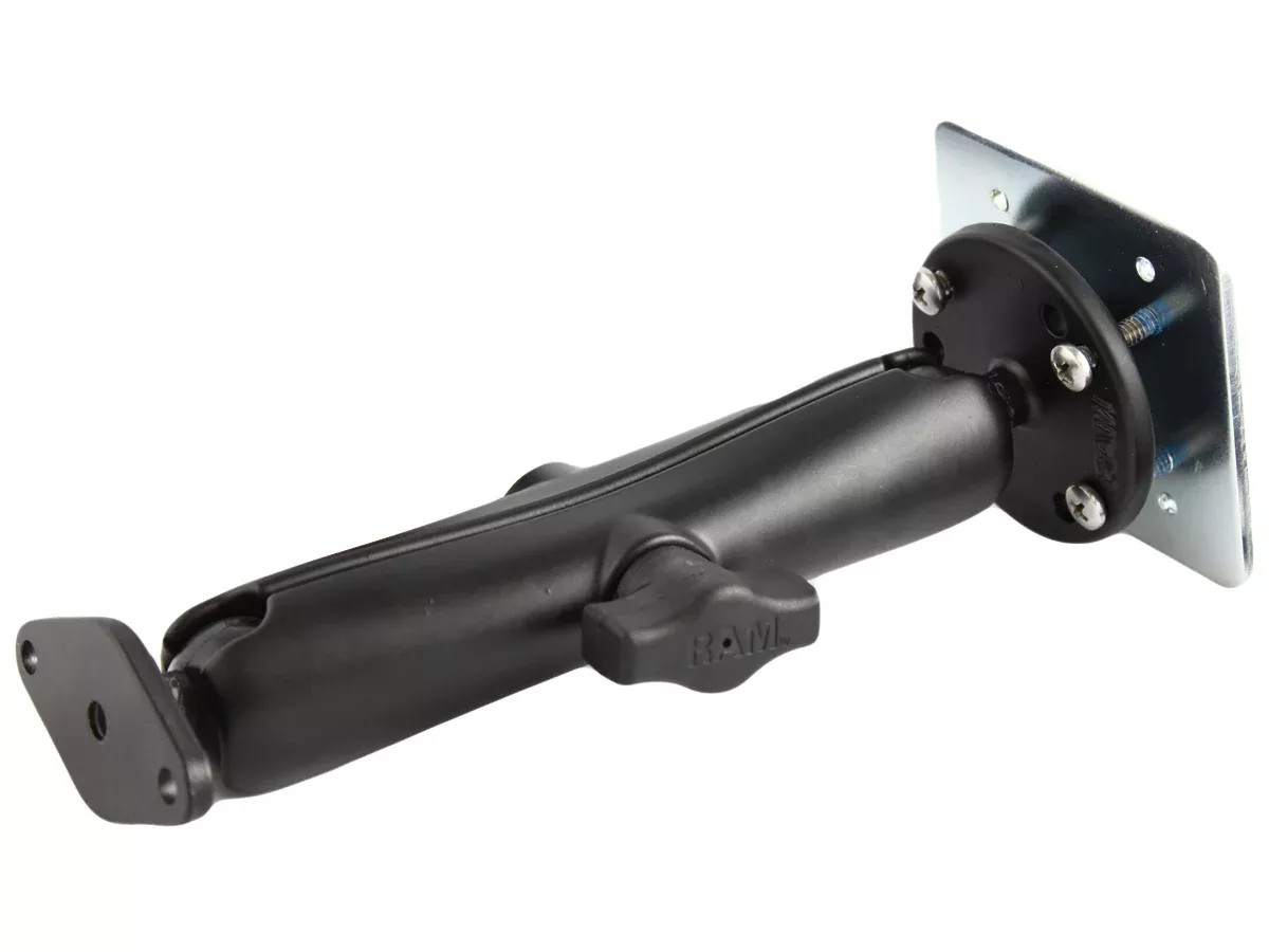 RAM Drill Down Long 1" Ball Mount with Diamond Base and Backer Plate