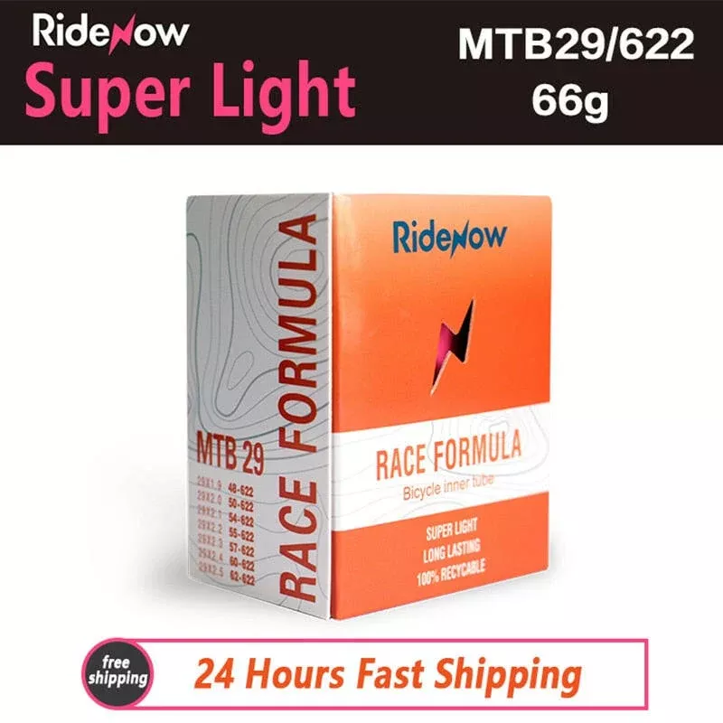 Ridenow Ultralight Bicycle Inner Tube 26 /27.5 /29 Inch MTB Bike Tube Valve Length French 45MM For Gravel 700c 32c-47c Bike Tube