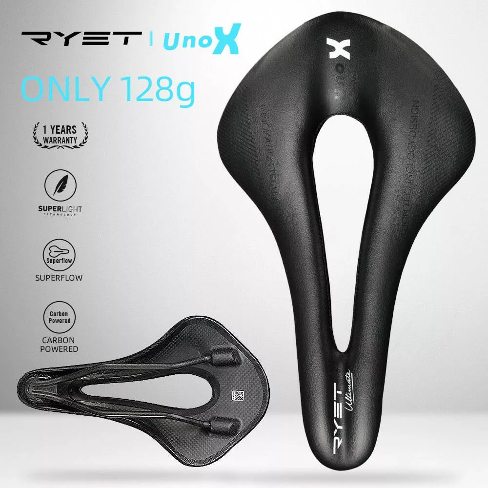 RYET Bicycle Saddle Ultralight Carbon Leather Road Bike MTB Racing Pu Soft Seat Cushion OVAL RAIL 7*9 Seating Cycling Parts