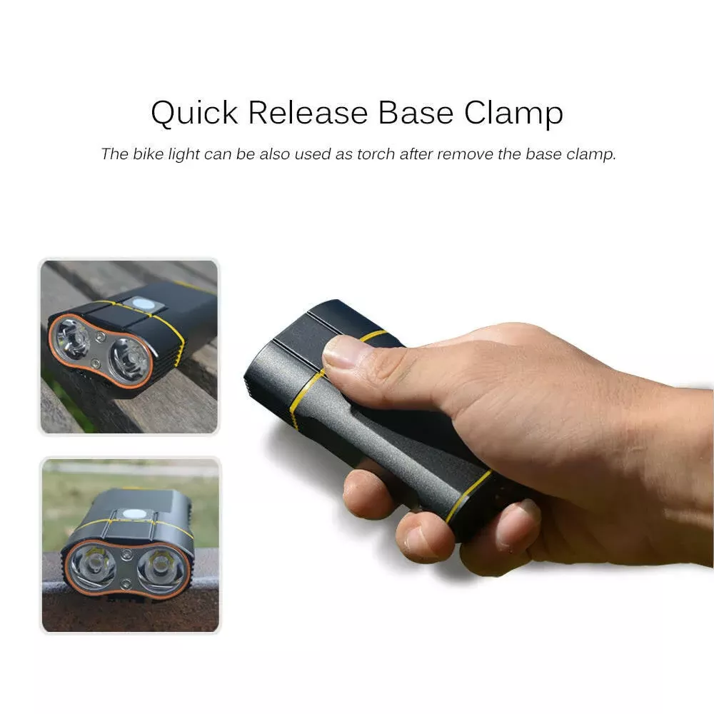 Super Bright Bicycle Light USB Rechargeable 800 Lumens Headlight Front Light Easy Installation Cycling Flashlight