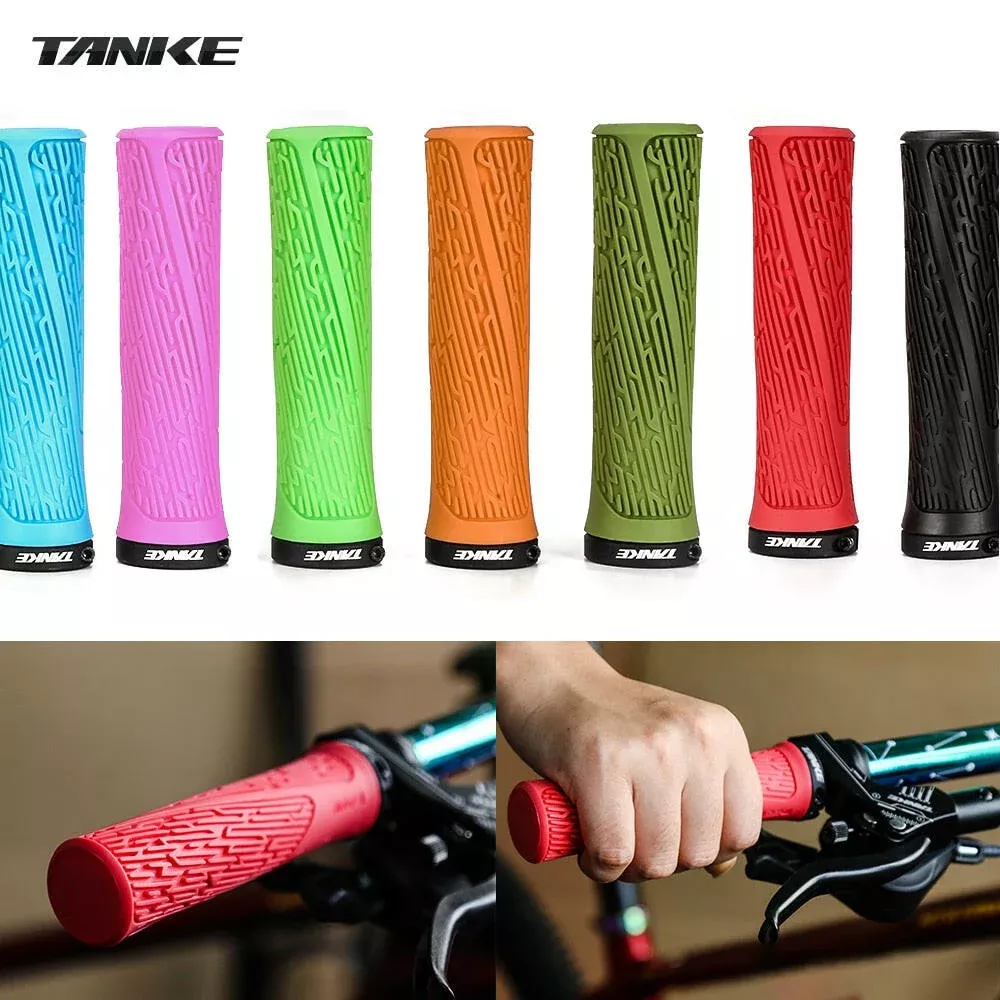 TANKE folding Bike Handlebar Grip Silicone handle grip 1Pair MTB Mountain road Bicycle Cover Anti-slip Strong Support Single