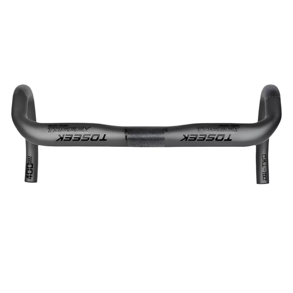TOSEEK Full Carbon Fiber Handlebar 380/400/420/440mm Bent Bar Black Matte Finish Road Bike Carbon Handlebar Bicycle Parts