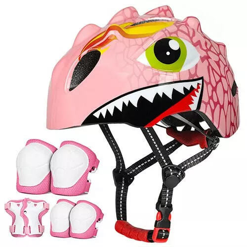 VICTGOAL Kids Bicycle Helmet Children Sports Safety Cycling Helmet Knee Elbow Pad Sets Balance Bike Roller Skating Helmet Guard