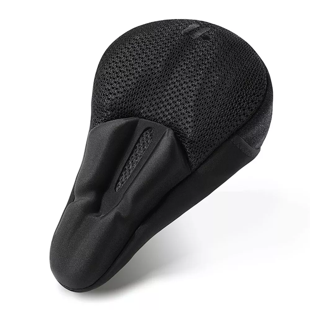 WEST BIKING YP0801225 3D Air Cushion Silicone Bicycle Saddle Cover Shock-Absorption Bicycle Seat Cover