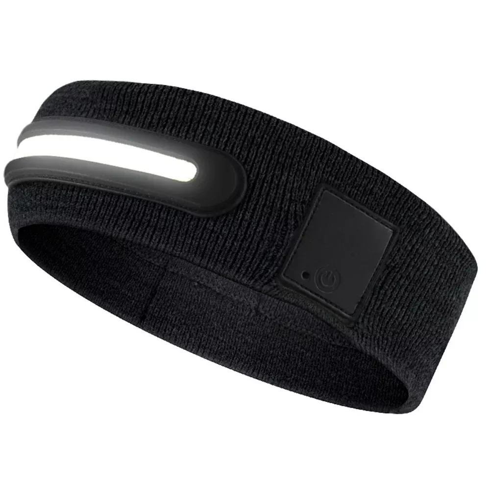 Z3-TD3 LED Headband Running Rechargeable Light Up Headwear Sweat Absorbing 3 Light Modes Hair Band
