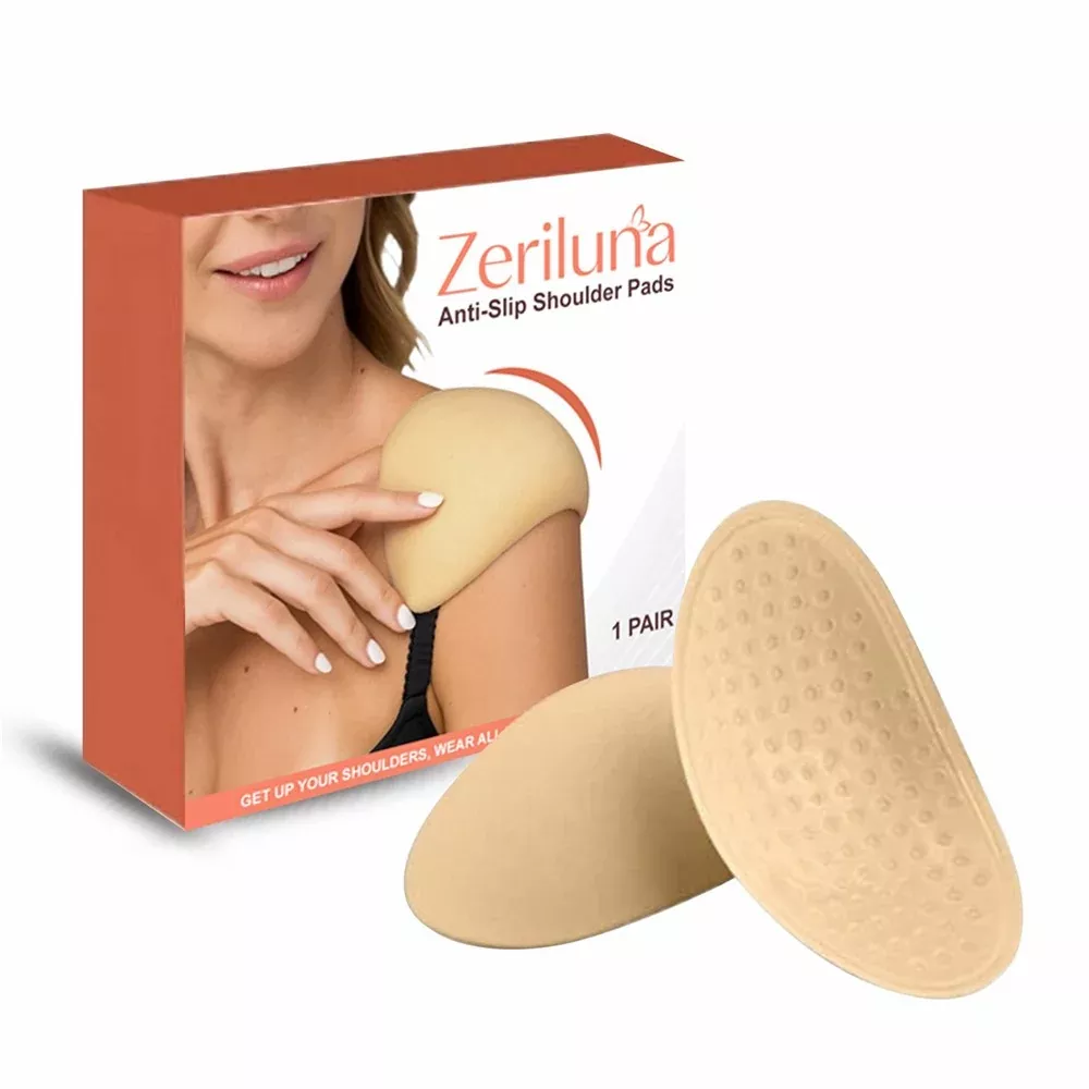 ZERILINA 1 Pair Non Slip Washable Shoulder Pads Reusable Invisible Shoulder Enhancer, ZE-B08-0002-01