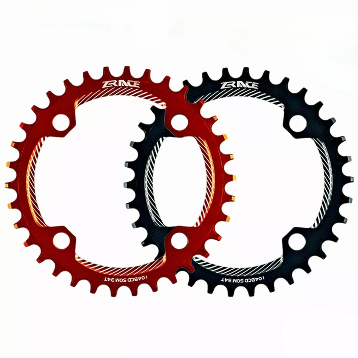 ZRACE Chainrings Chainwheels BCD104, 32T/34T/36T/38T, Narrow Width Tooth AL7075 CNC for MTB