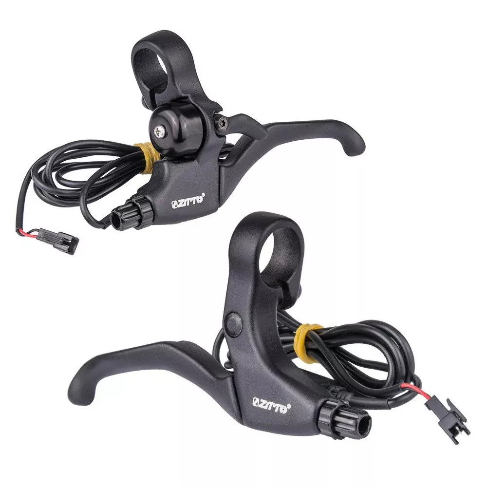 ZTTO SB4A 1 Pair Aluminum Alloy Electric Bike Brake Handle Bar with Bell